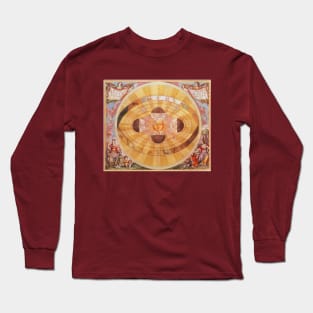 Antique Copernican Solar System by Andreas Cellarius from Harmonia Macrocosmica Long Sleeve T-Shirt